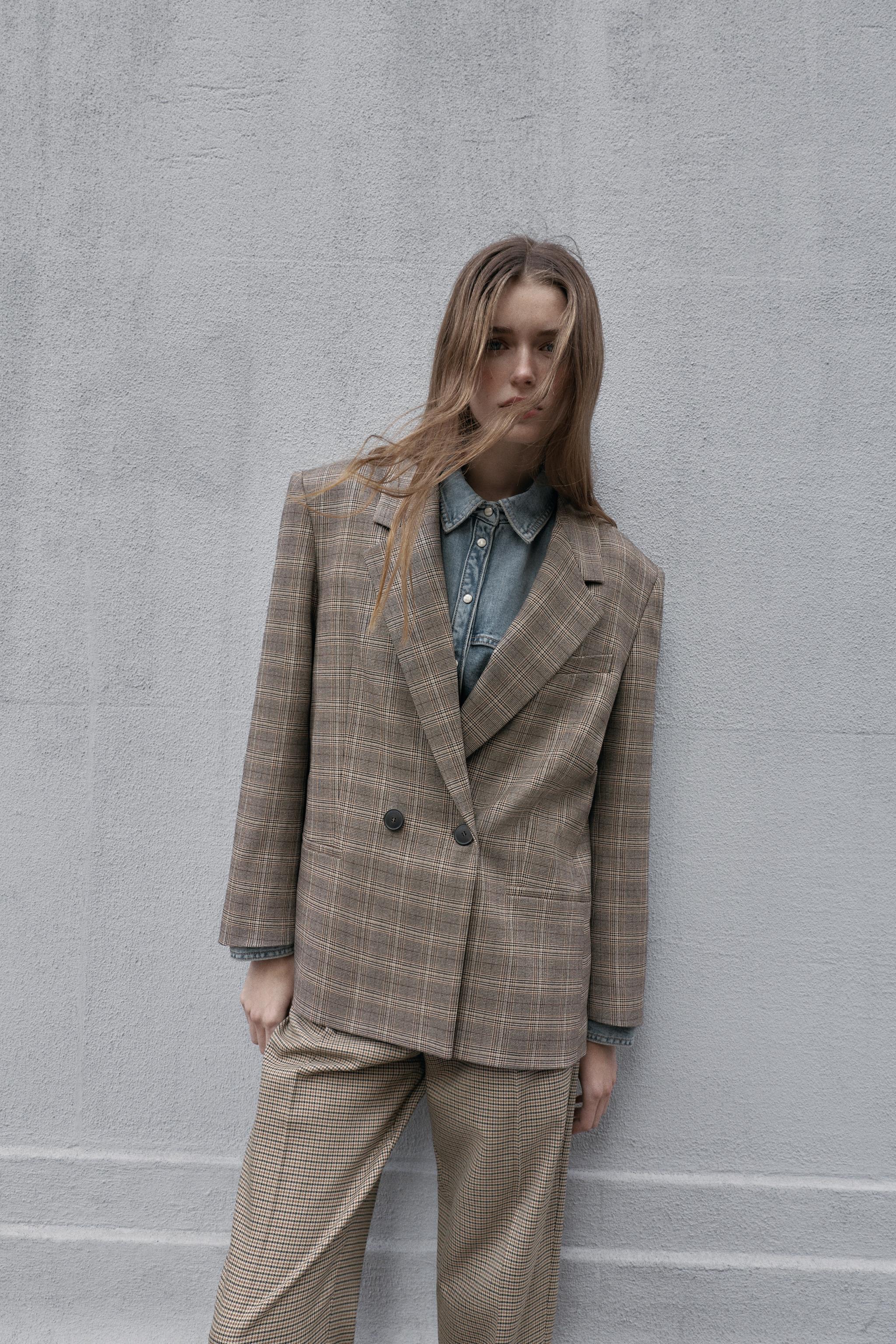 OVERSIZED PLAID BLAZER